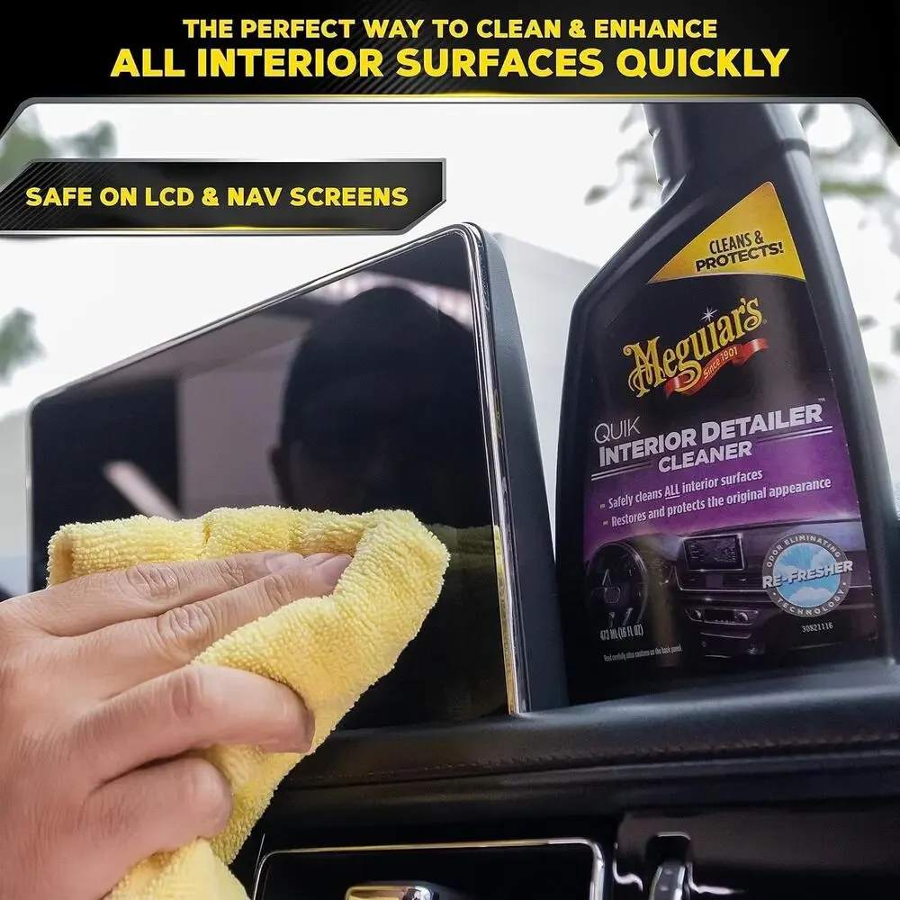 2 UNITS of Meguiars Quik Interior Detailer Spray 16oz Cleans & Protects Surfaces